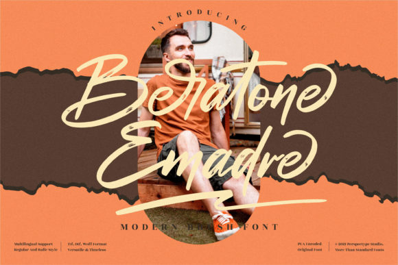 Beratone Emadre: A Script Font with Relaxed Elegance