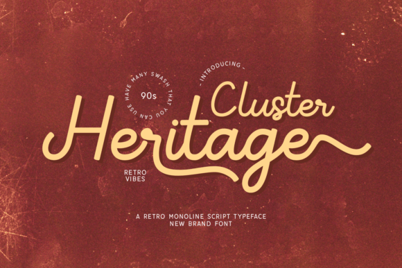 Cluster Heritage: The Retro Monoline Script for Modern Elegance