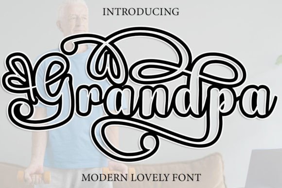 Grandpa Outline: A Handwritten Font for Elegant Designs