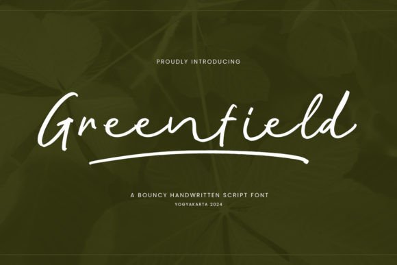 Greenfield: A Handwritten Script Font for Authentic Branding