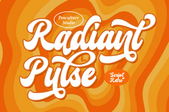 Radiant Pulse: A Bold Script Font with Retro Energy