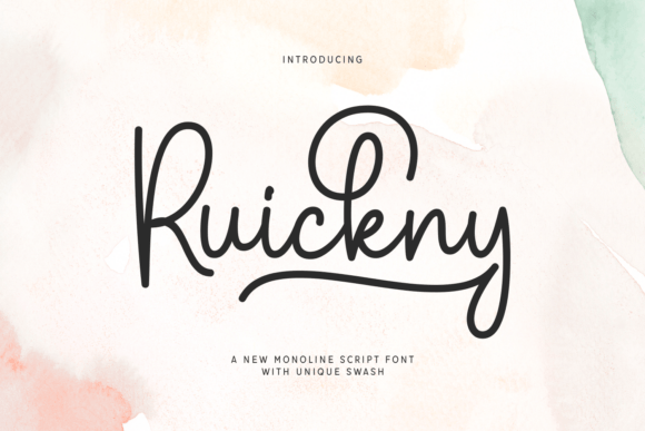 Ruickny: Crafting Elegance with a Monoline Script Font