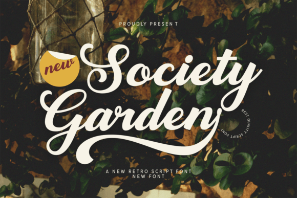 Society Garden: A Retro Script Font for Vibrant Branding